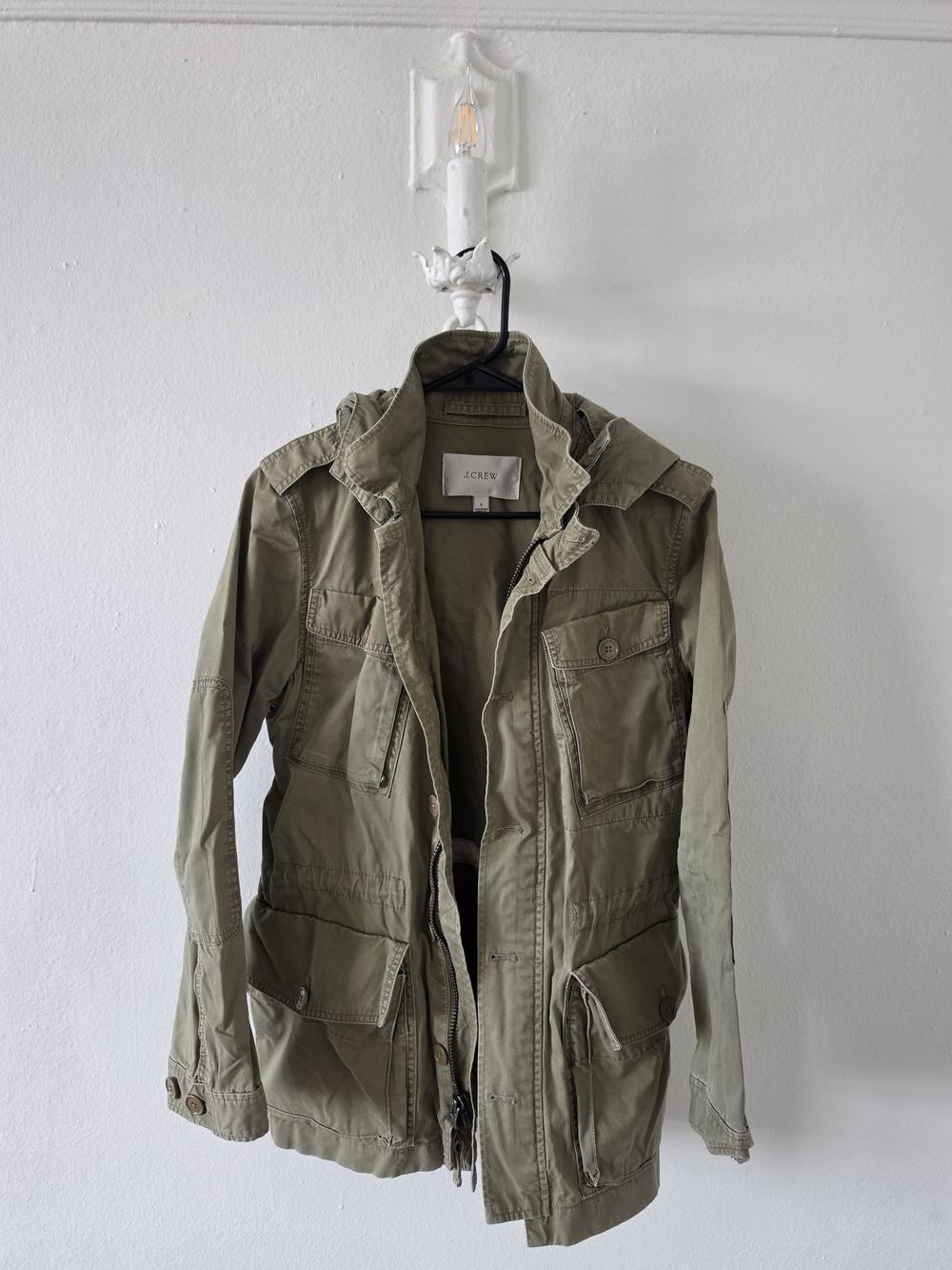 J. Crew Military Utility Jacket in Olive